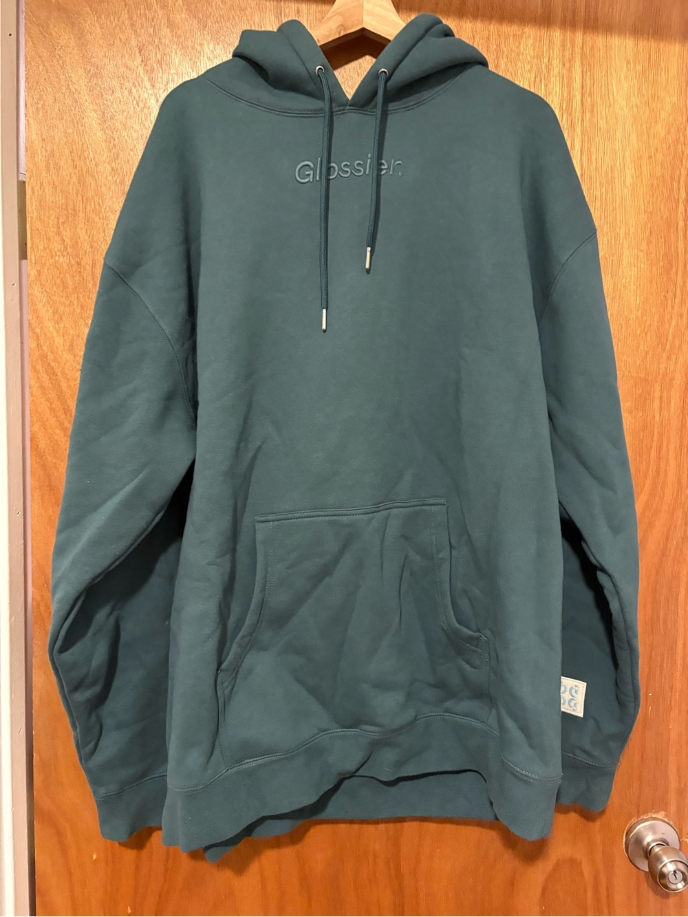 Glossier Hoodie in Deep Teal Green
